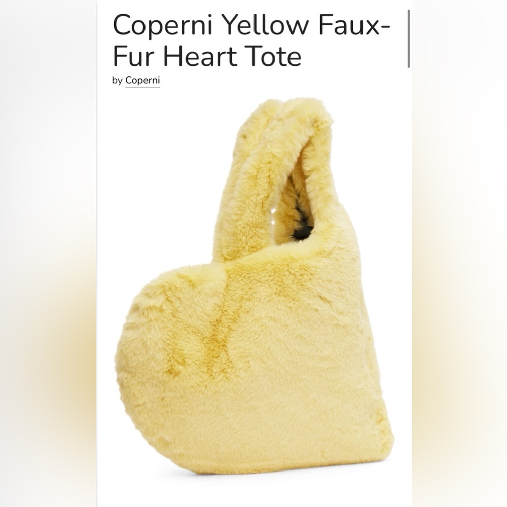Coperni Soft Yellow Faux-Fur Shoulder Bag